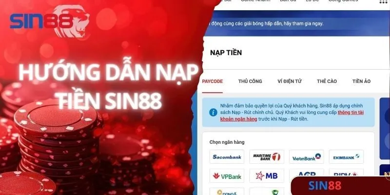 Nạp tiền Sin88 là gì